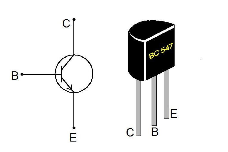 Bc547 схема включения